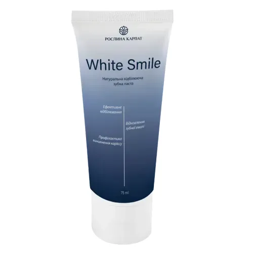 Зубна гель-паста WHITE SMILE – природне відбілювання та захист Рослина Карпат