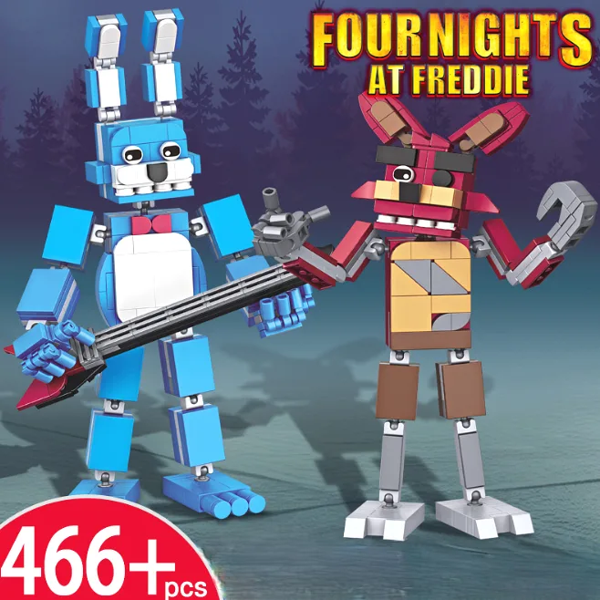 Дитячий конструктор Four Nights At Freddy 466 деталей пластик різні кольори