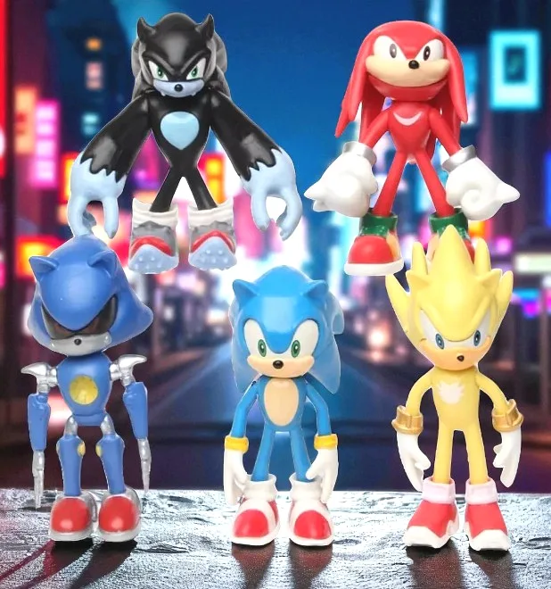 Набір ігрових фігурок Sonic 5 штук пластик 10-12 см рухомі