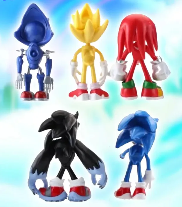 Набор игровых фигурок Sonic 5 штук пластик 10-12 см подвижные