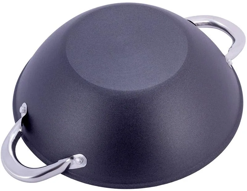 Казан чавунний Kamille Wok 3л з антипригарним покриттям та скляною кришкою