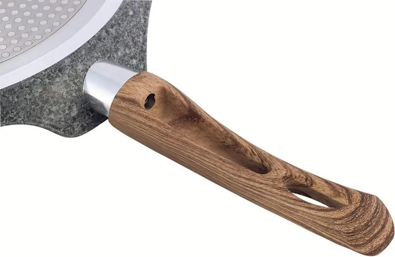 Сковорода млинна Kamille Grey Marble 24 см з антипригарним покриттям