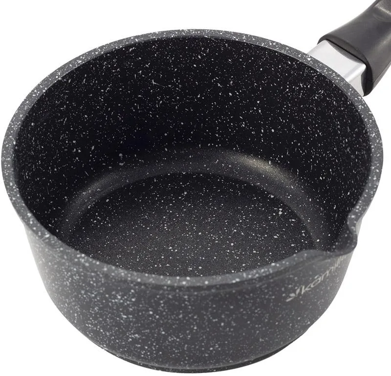Ковш Kamille Black Marble 16 см антипригарный литой алюминий