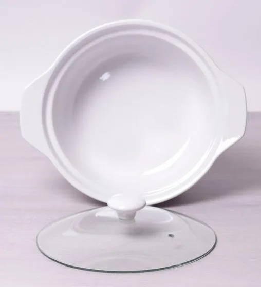 Керамічна каструля Kamille Food Warmer 2,4 л жаростійка біла