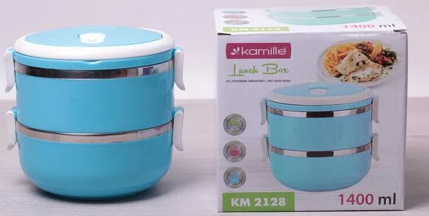 Ланч-бокс Kamille Priori KM 2 ємності 1400 мл пластиковий з ручками