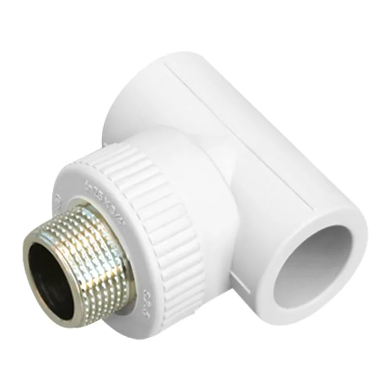 Трійник PPR 20х1/2"x20 Білий Латунь