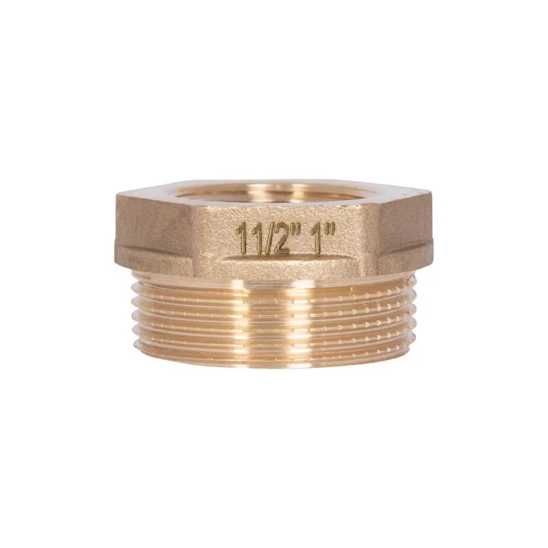 Редукційна футорка 1 1/2"x1" латунна Thermo Alliance 58х58х23 мм