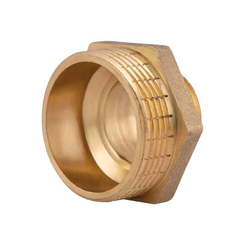 Ніпель редукційний 1 1/2"x1" латунний для опалення та водопостачання