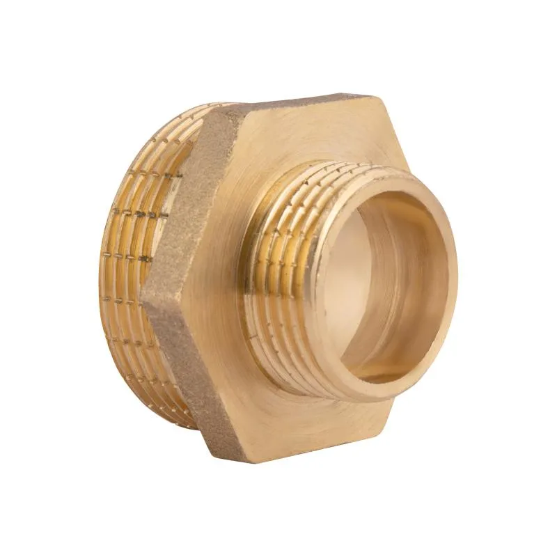 Ніпель редукційний 1 1/2"x1" латунний для опалення та водопостачання