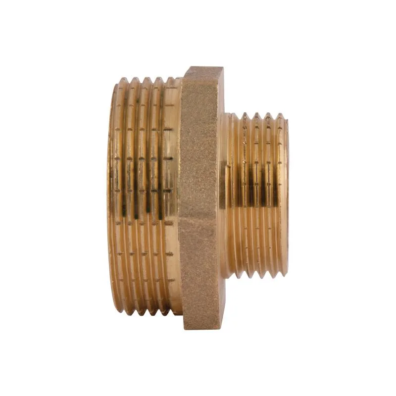 Ніпель редукційний 1 1/2"x1" латунний для опалення та водопостачання