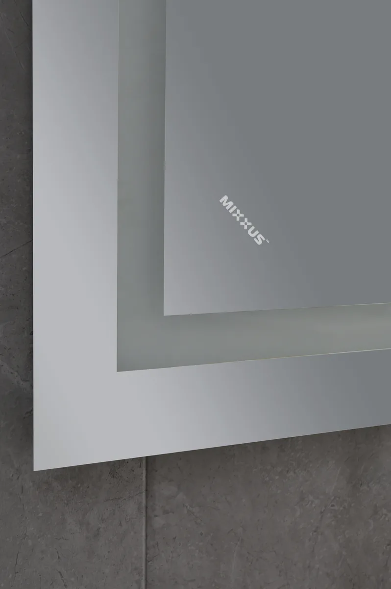 Дзеркало настінне LED Touch 80х60 см алюмінієве безмідне з підігрівом IP44