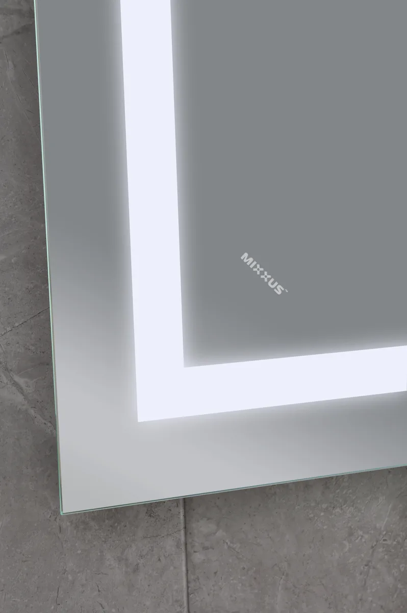 Дзеркало настінне LED Touch 80х60 см алюмінієве безмідне з підігрівом IP44