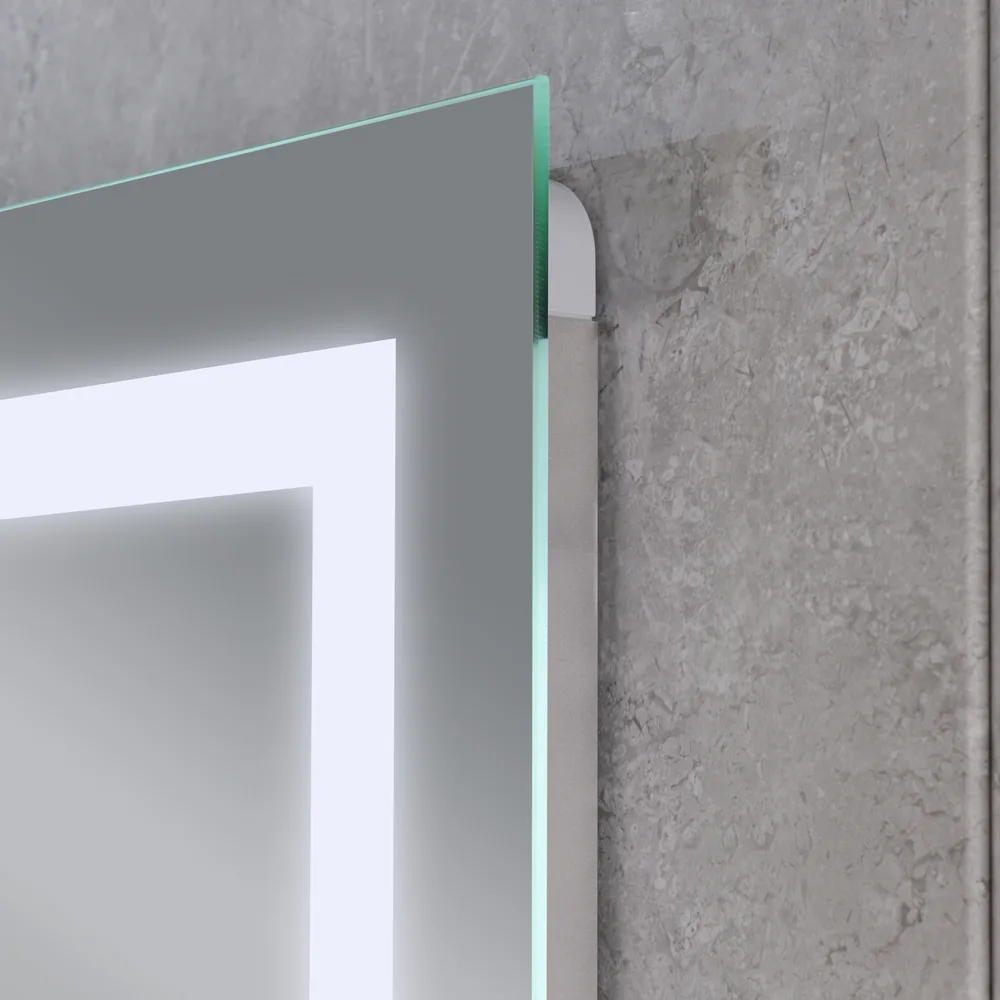 Дзеркало настінне LED Touch 80х60 см алюмінієве безмідне з підігрівом IP44