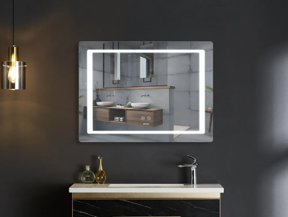 Дзеркало настінне LED MIXXUS STYLE MR13 90х70 см безмідне біле