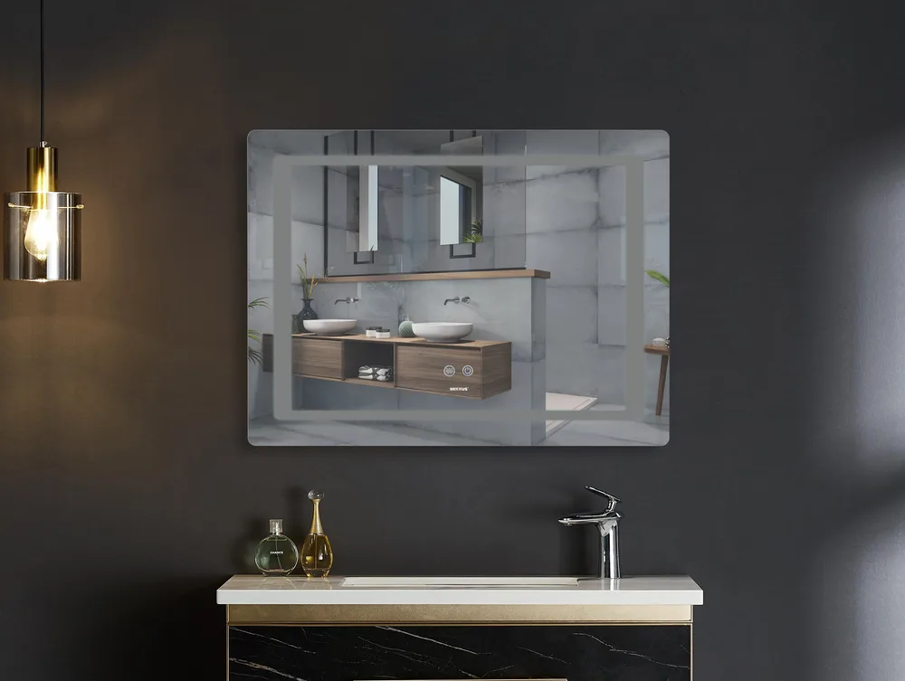 Дзеркало настінне LED Mixxus STYLE MR13-80x60 см безмідне скло 5 мм біле