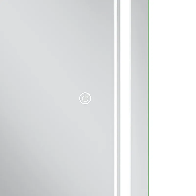 Дзеркало настінне QUADRO 90х70 см LED підсвічування безмідне скло біле