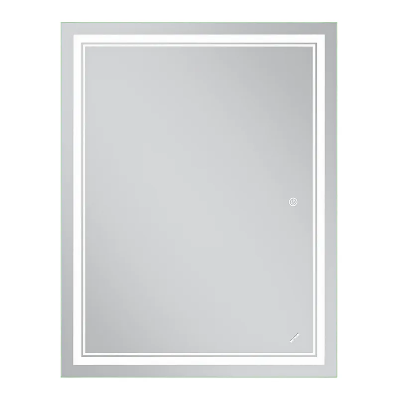 Дзеркало настінне QUADRO 90х70 см LED підсвічування безмідне скло біле