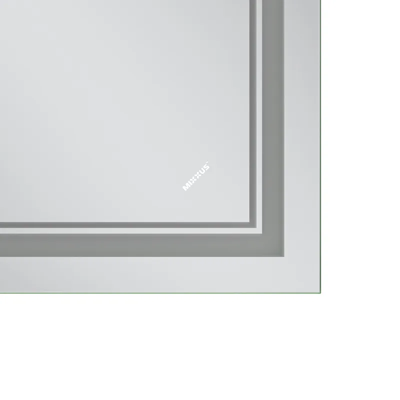 Дзеркало настінне QUADRO 90х70 см LED підсвічування безмідне скло біле