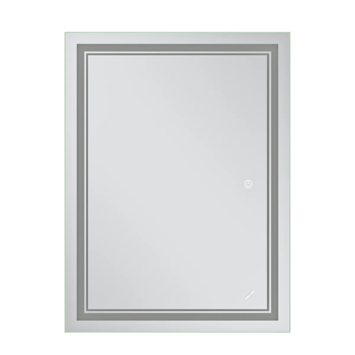 Дзеркало настінне з LED підсвічуванням QUADRO 80х60 см скло 5 мм біле