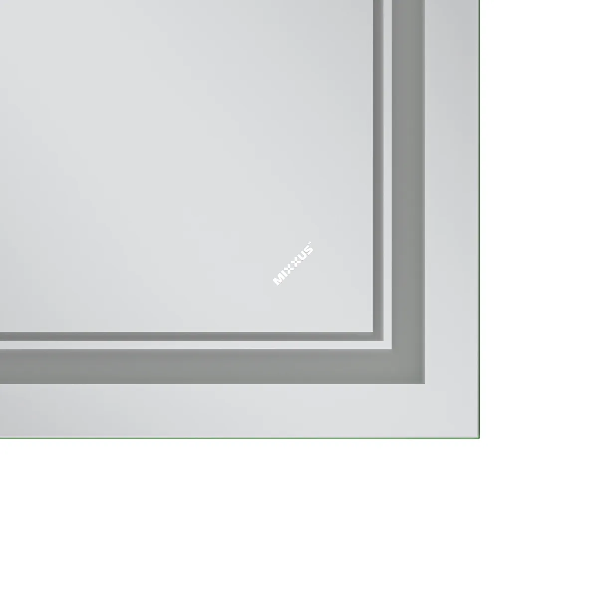 Дзеркало настінне з LED підсвічуванням QUADRO 80х60 см скло 5 мм біле