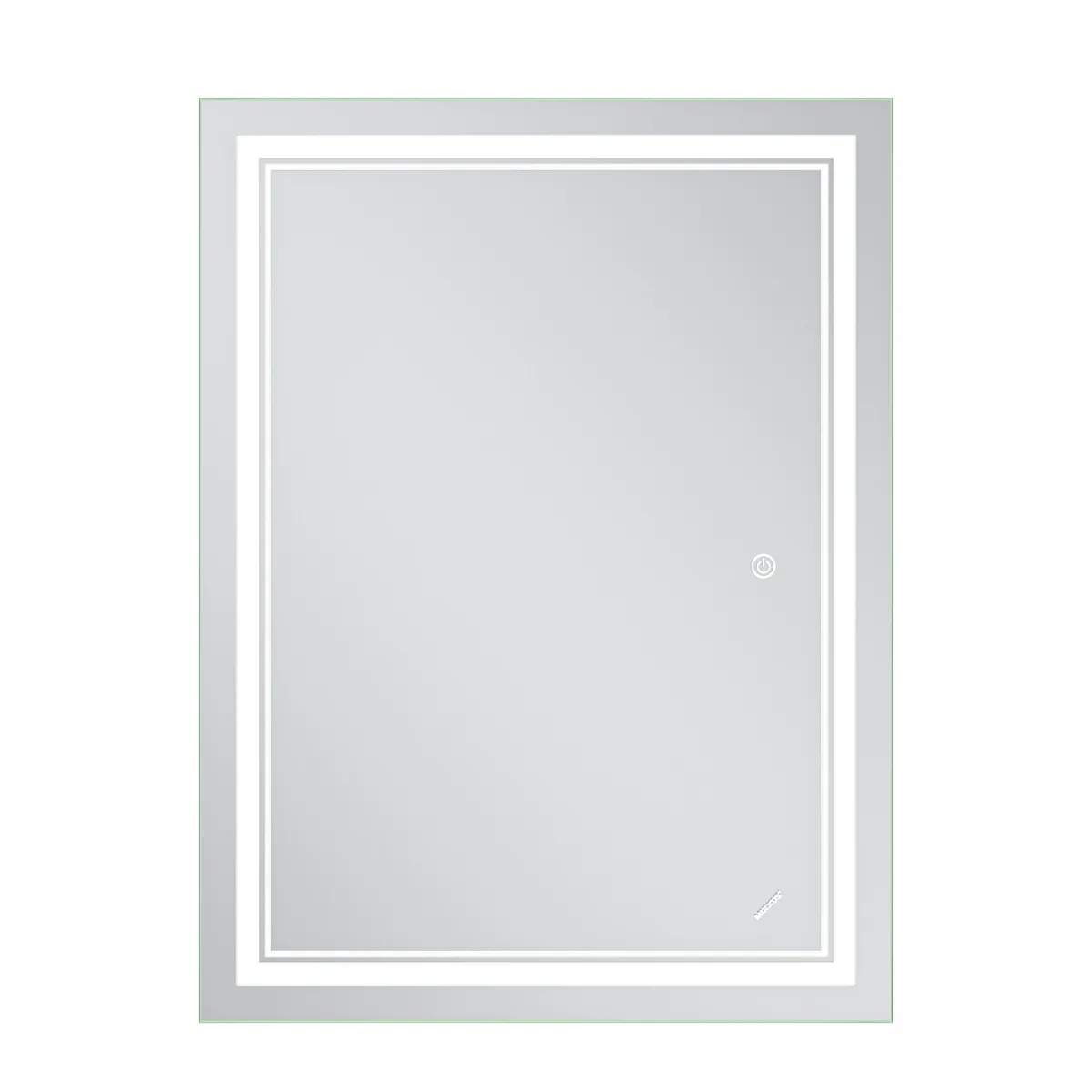 Дзеркало настінне з LED підсвічуванням QUADRO 80х60 см скло 5 мм біле