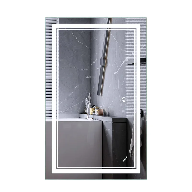 Дзеркало настінне QUADRO MR20-50x80 з LED підсвічуванням біле 50x80 см