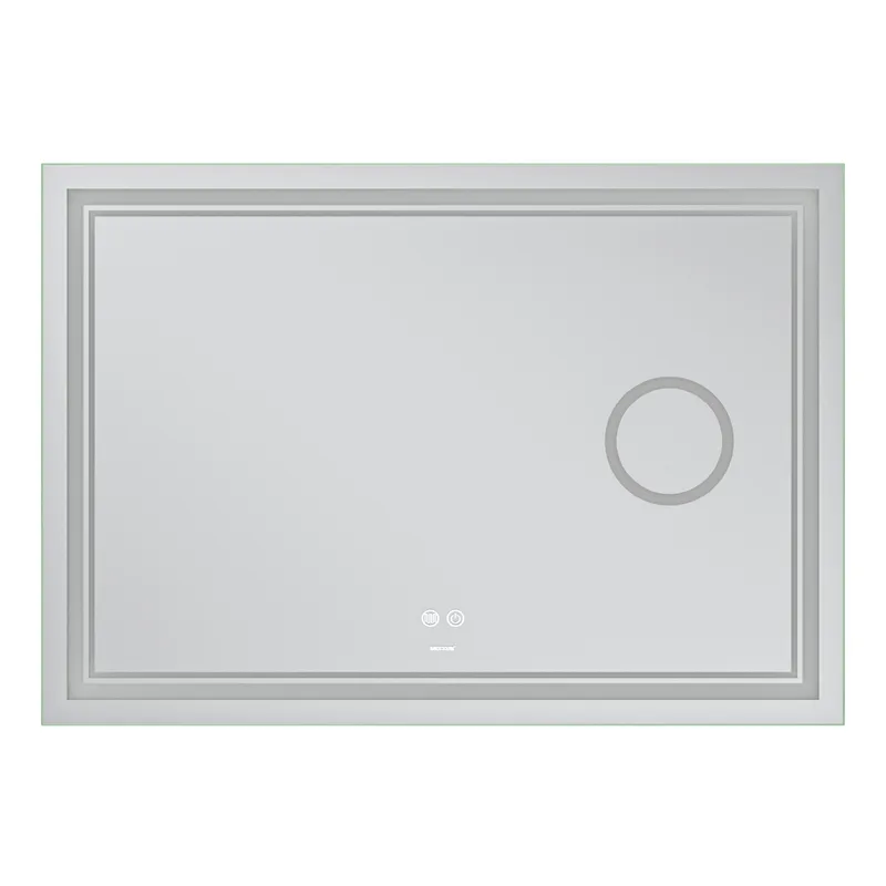 Дзеркало настінне QUADRO MR20-100x70 см без обрамлення скло 5 мм з LED підсвічуванням біле