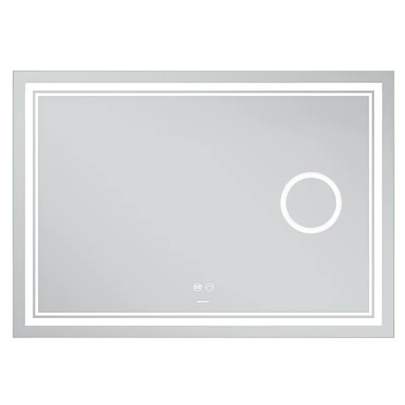 Дзеркало настінне QUADRO MR20-100x70 см без обрамлення скло 5 мм з LED підсвічуванням біле