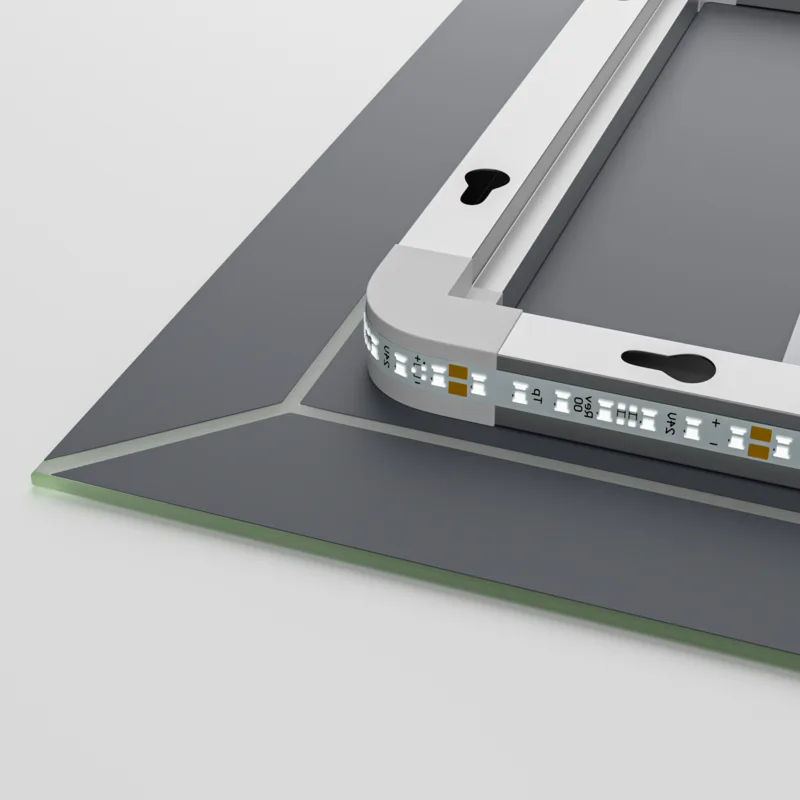 Дзеркало настінне Mixxus CUBIC MR14 LED Touch 70x50 см безмідне біле