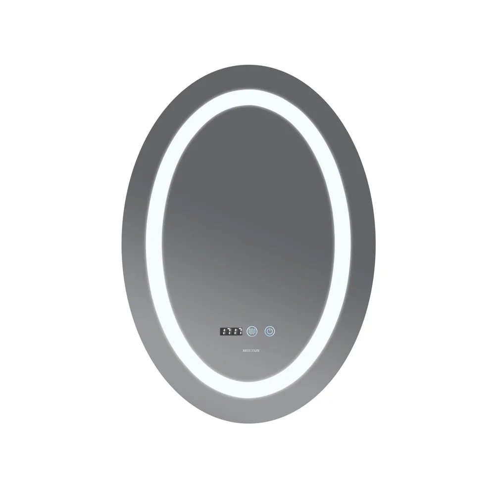 Дзеркало настінне з LED підсвічуванням PLAIN 50x70 см алюміній біле
