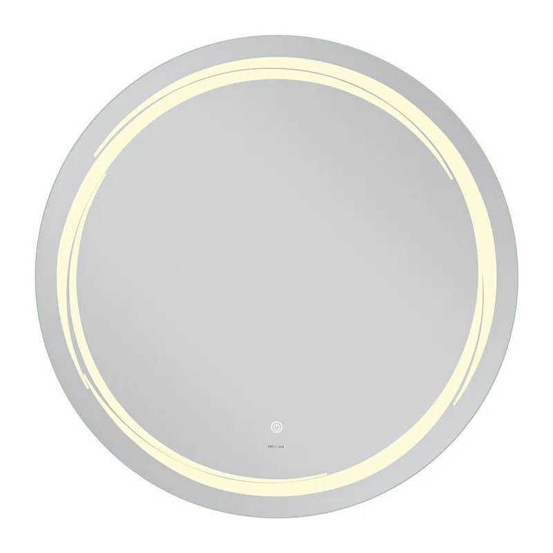 Дзеркало настінне LED WAVE MC04-90 90 см алюміній біле з підсвічуванням 2500-6500K
