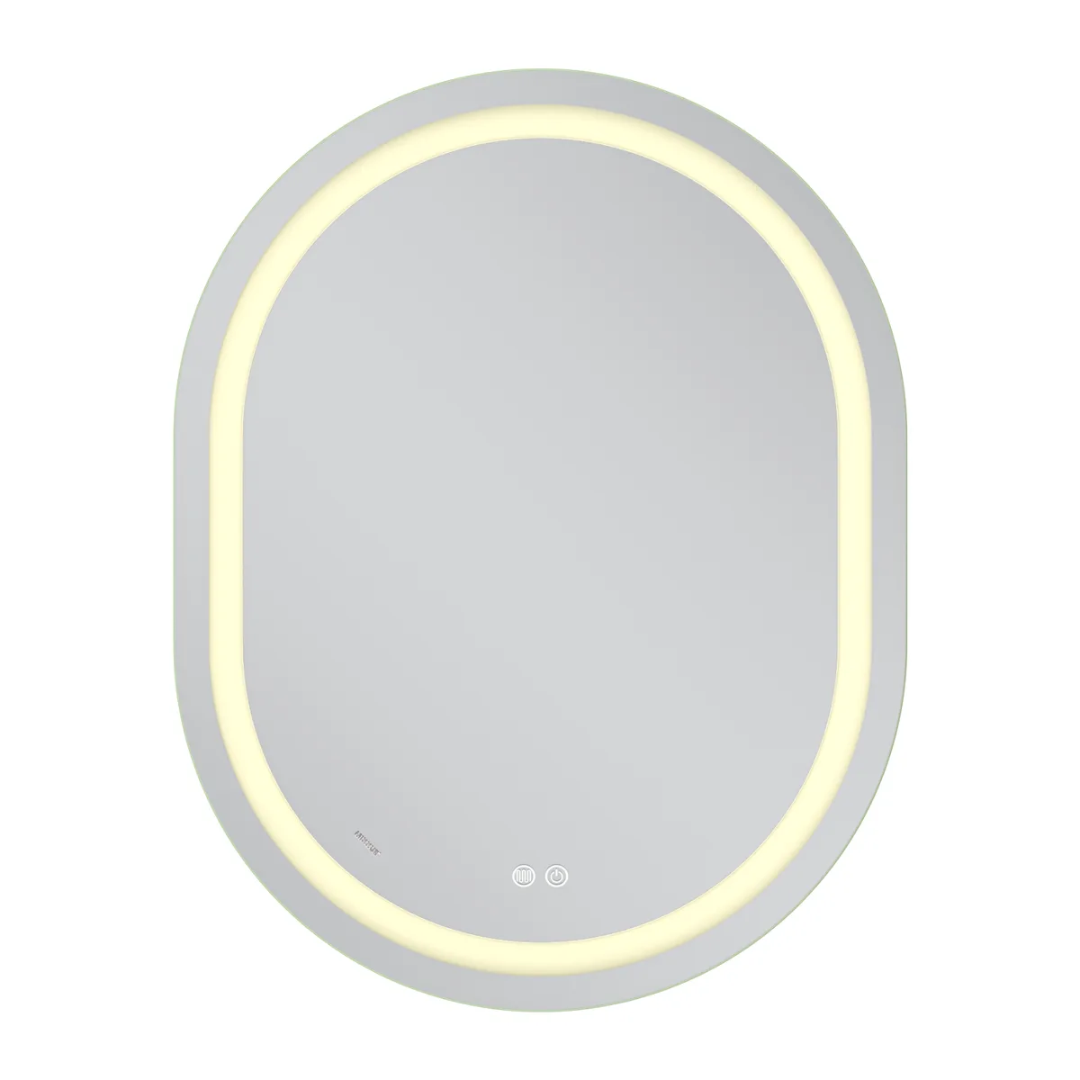 Дзеркало настінне овальне LED Touch 90х70 см алюмінієве ELLIPSE з димером