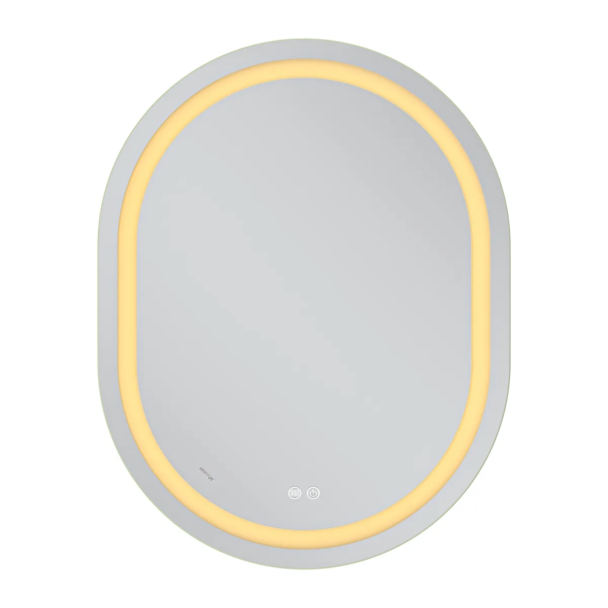 Дзеркало настінне овальне LED Touch 90х70 см алюмінієве ELLIPSE з димером