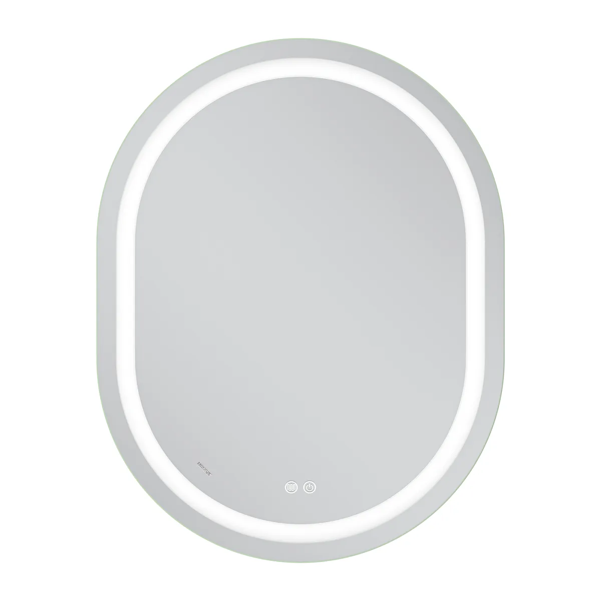 Дзеркало настінне овальне LED Touch 90х70 см алюмінієве ELLIPSE з димером