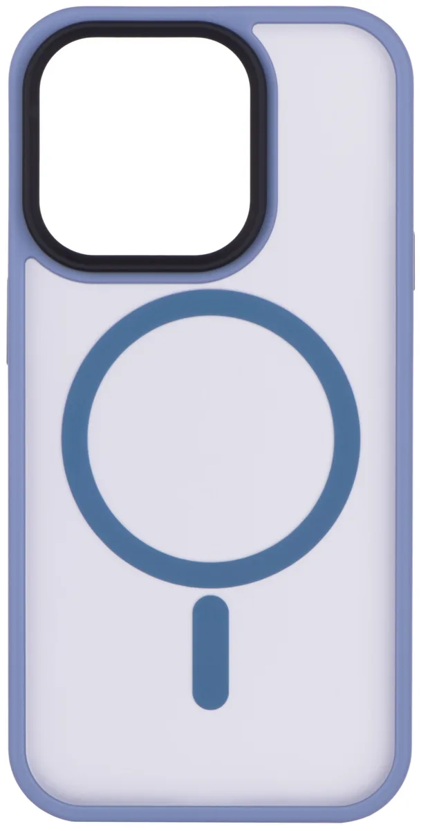 Чохол 2Е Basic для iPhone 15 Pro , Soft Touch MagSafe Cover, синій світлий