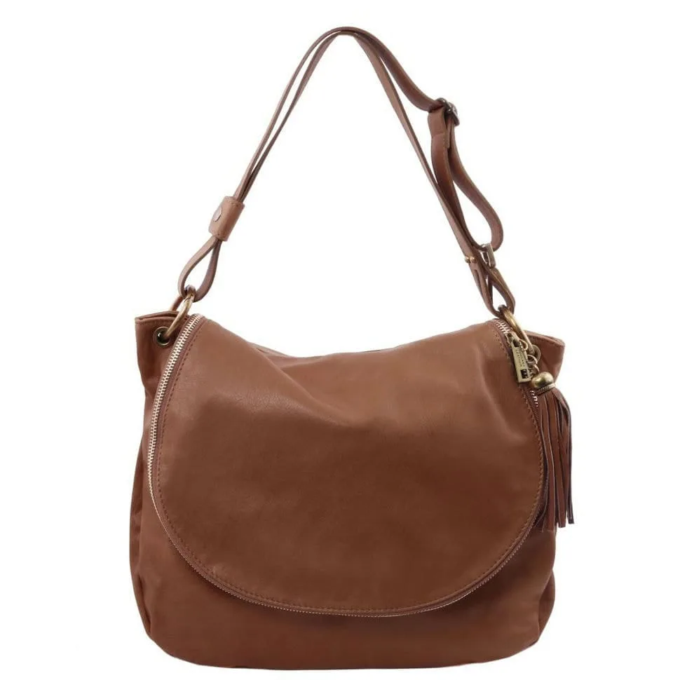 Женская сумка кросс-боди Tuscany Leather из натуральной кожи с регулируемым ремнем 2 отделения