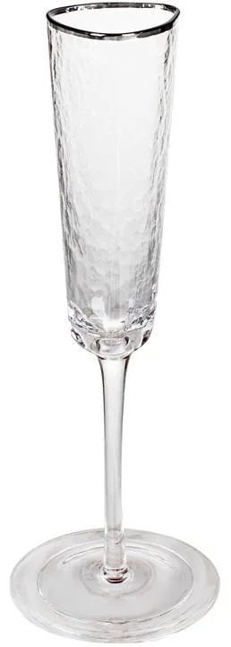 Фужери скляні Monaco Ice 2 шт з сріблястим кантом 165 мл