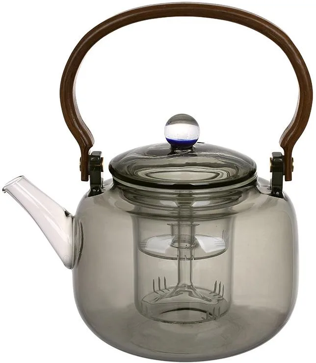 Чайник заварочний BonaDi скляний 1200 мл Smokey Grey