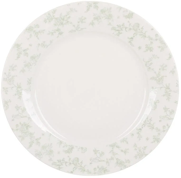 Набір обідніх тарілок Floral Green фарфор Ø23 см на 6 персон