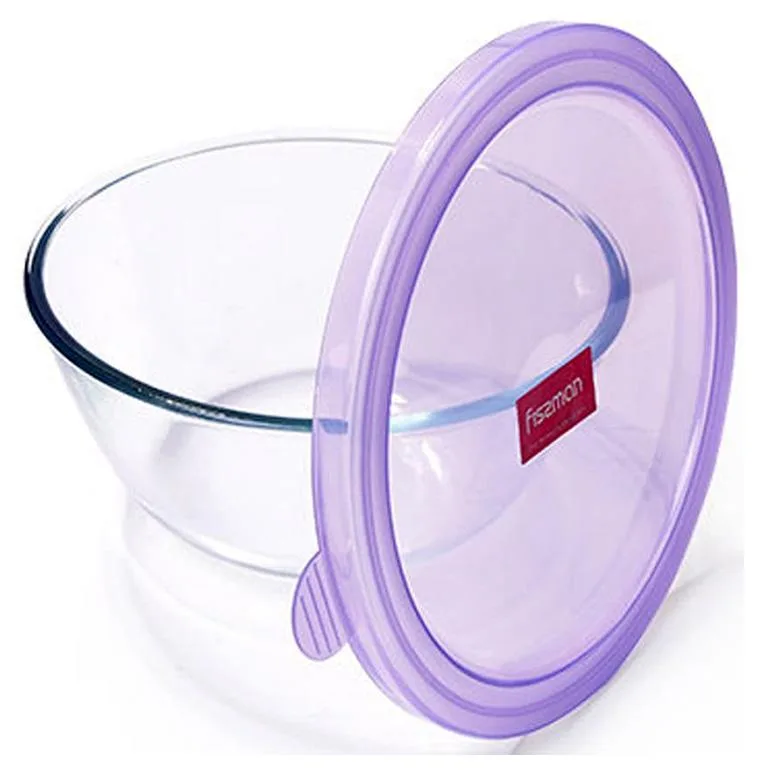 Скляна миска Fisman Palenque 1050 мл з кришкою Ø17,5 см для зберігання продуктів