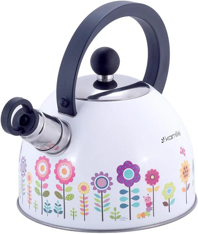 Чайник Kamille Whistling-Kettle из нержавеющей стали 1.8л со свистком