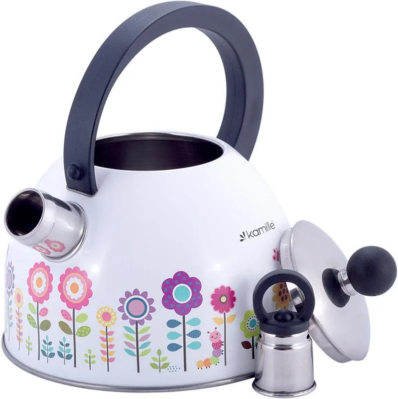 Чайник Kamille Whistling-Kettle из нержавеющей стали 1.8л со свистком