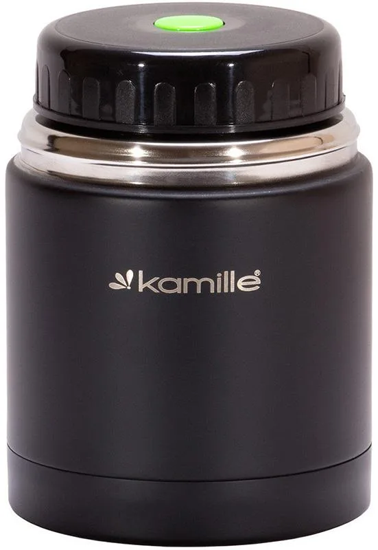 Термос харчовий Kamille нержавіюча сталь 500 мл чорний