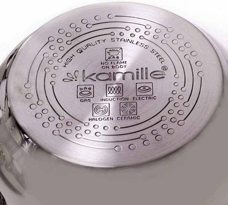 Набір кухонного посуду Kamille Excellent 8 предметів нержавіюча сталь