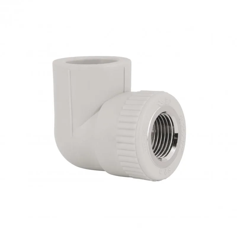 Кутник PPR 25x1/2" 90° ВР Сірий Поліпропілен Латунь