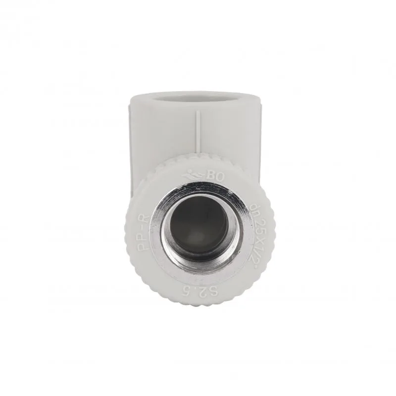 Уголок PPR 25x1/2" 90° ВР Серый Полипропилен Латунь