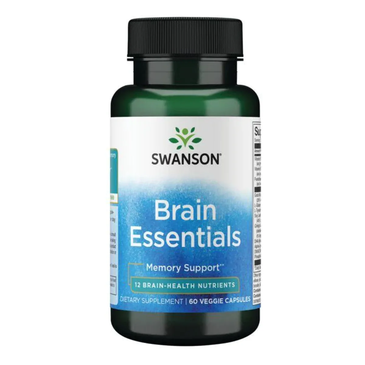 Swanson Brain Essentials 60 растительных капсул для памяти и функции мозга