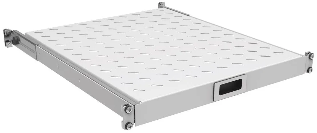 Полиця ZPAS 19", 1U, висувна, глибиною 450-550 мм, сіра