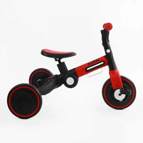 Триколісний велосипед Best Trike з EVA колесами для дітей, що трансформується у велобіг з підсвічуванням