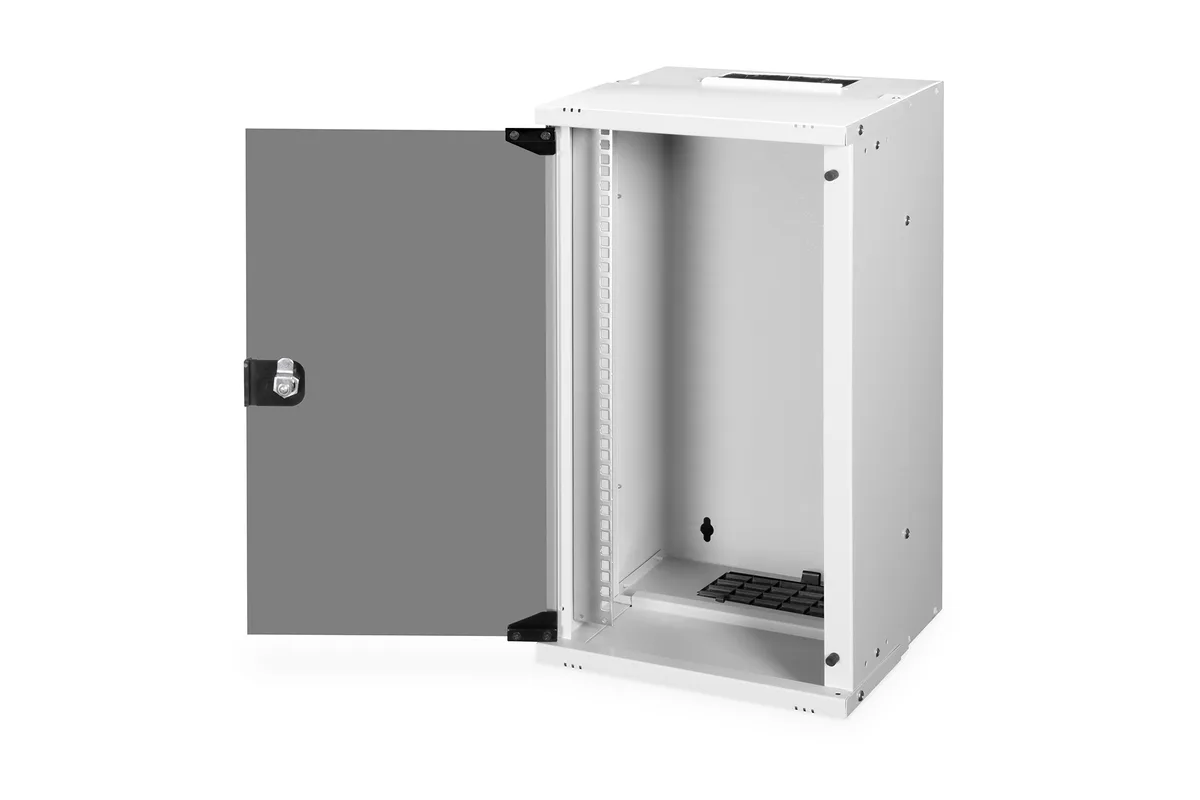 Шафа DIGITUS 10", 12U, SOHO PRO, скляні двері, 315x300 мм, 30кг максимально, сіра